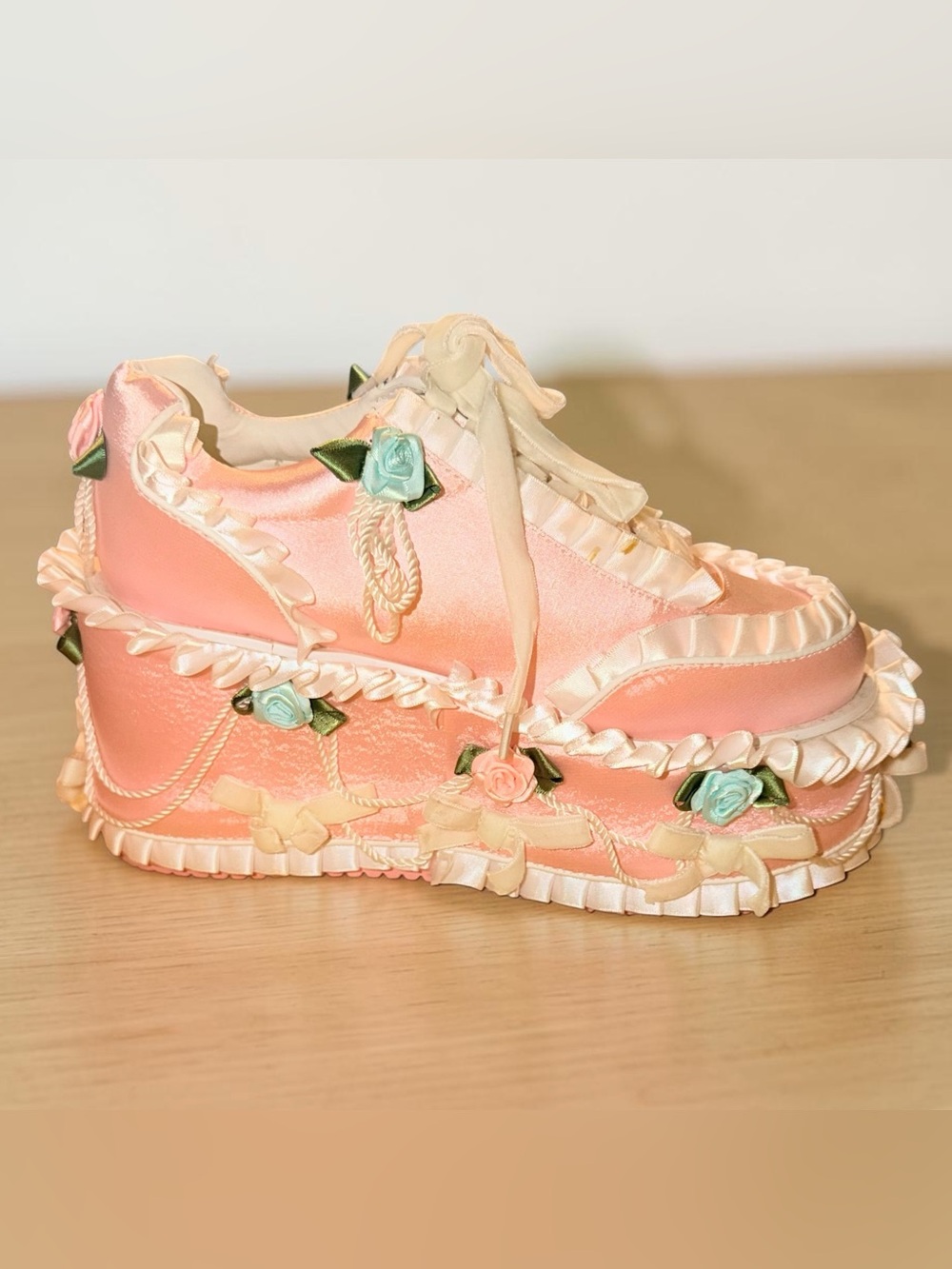 Size 9.....SUGAR THRILLZ….Platform Cake themed Sneakers with Lots of Detail. New